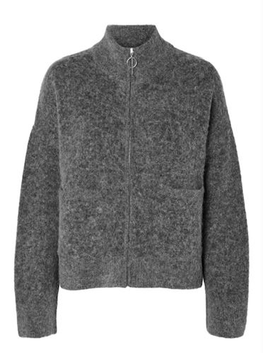 Tröjor/koftor - Knit zipper cardigan – Medium Grey